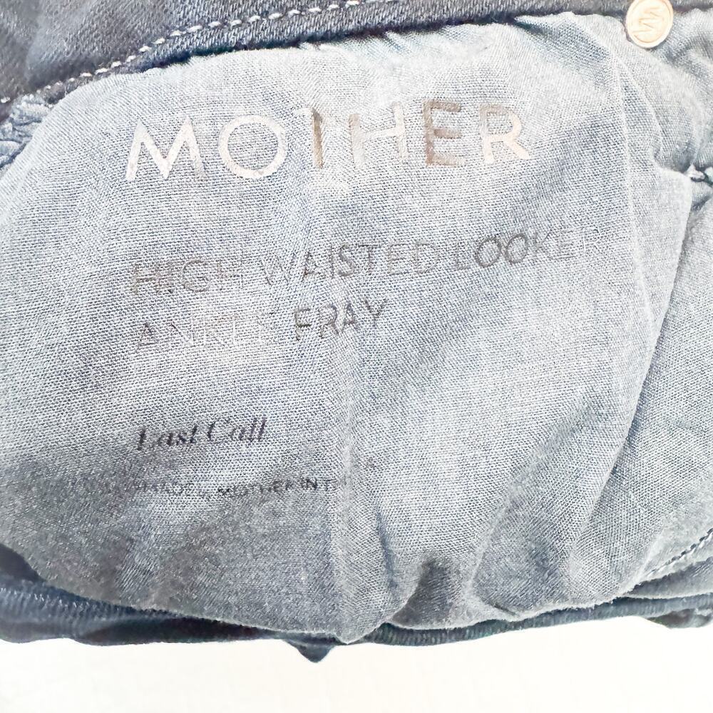 Mother High Waisted Looker Ankle Fray Last Call Dark Wash Denim Jeans Size 25 - Picture 6 of 11